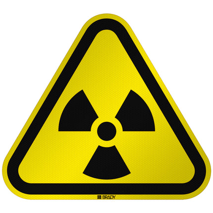 ISO Safety Sign  Warning Radioactive material or ionizing radiation