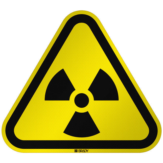 ISO Safety Sign  Warning Radioactive material or ionizing radiation