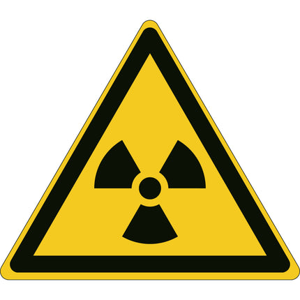 ISO Safety Sign  Warning Radioactive material or ionizing radiation