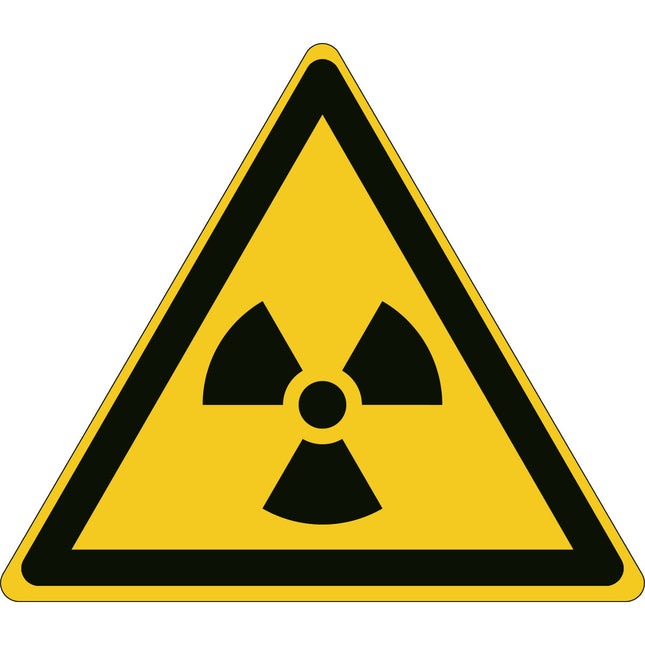 ISO Safety Sign  Warning Radioactive material or ionizing radiation