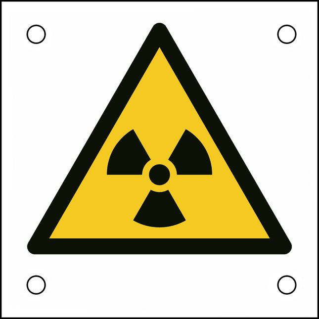 ISO Safety Sign  Warning Radioactive material or ionizing radiation