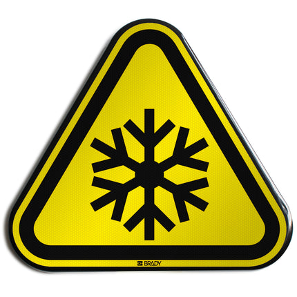 ISO Safety Sign  Warning Low temperature freezing conditions