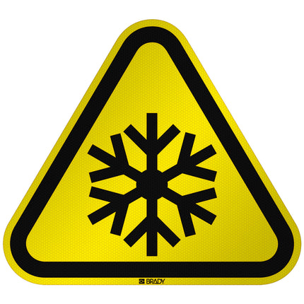 ISO Safety Sign  Warning Low temperature freezing conditions