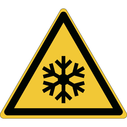ISO Safety Sign  Warning Low temperature freezing conditions