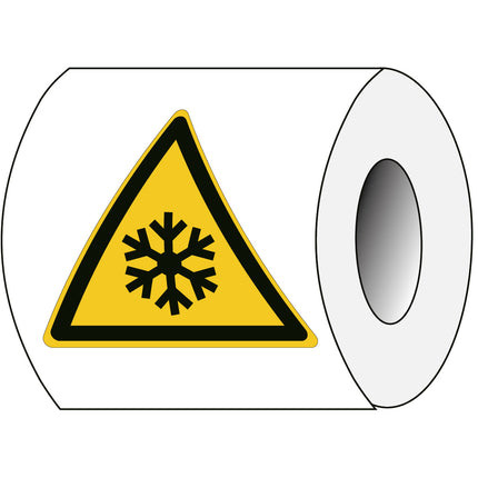 ISO Safety Sign  Warning Low temperature freezing conditions