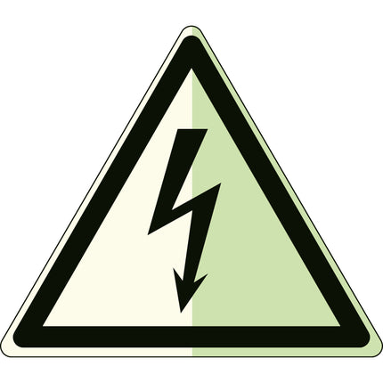 Glowinthedark safety sign
