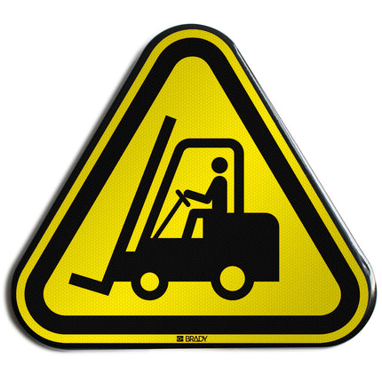 ISO Safety Sign  Warning Fork lift trucks and other industrial vehicles