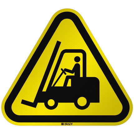 ISO Safety Sign  Warning Fork lift trucks and other industrial vehicles