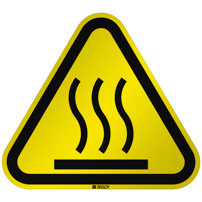 ISO Safety Sign  Warning Hot surface