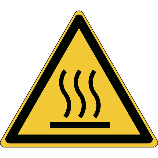 ISO Safety Sign  Warning Hot surface
