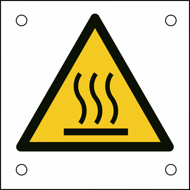 ISO Safety Sign  Warning Hot surface