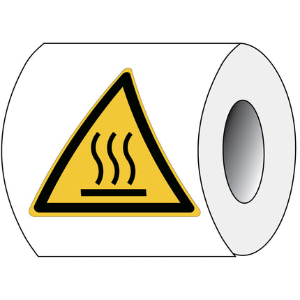 ISO Safety Sign  Warning Hot surface