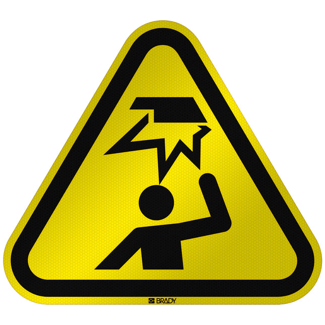 ISO Safety Sign  Warning Overhead obstacles