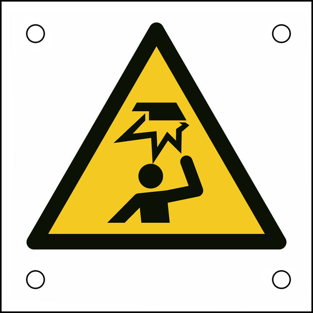 ISO Safety Sign  Warning Overhead obstacles