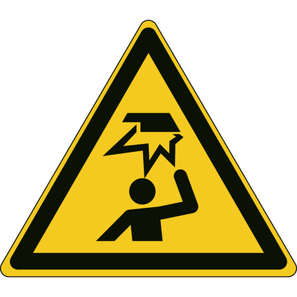 ISO Safety Sign  Warning Overhead obstacles