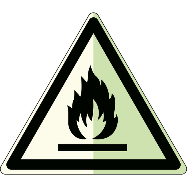 Glowinthedark safety sign