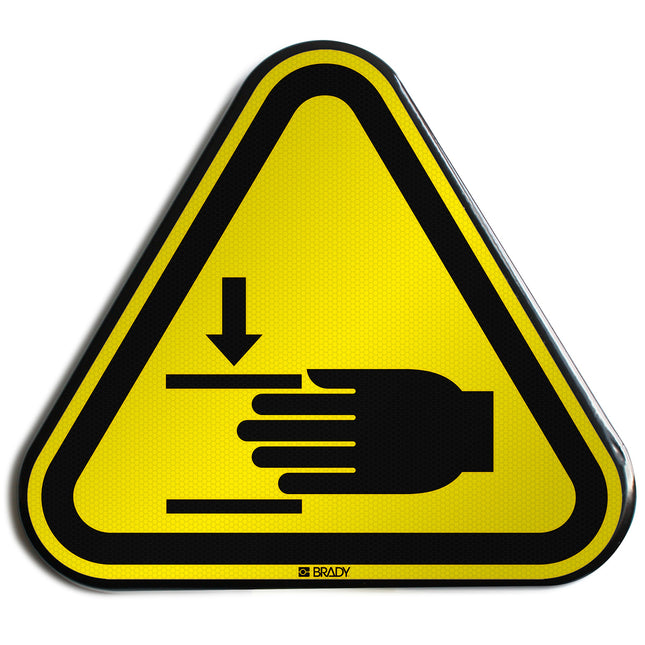 ISO Safety Sign  Warning Crushing of hands