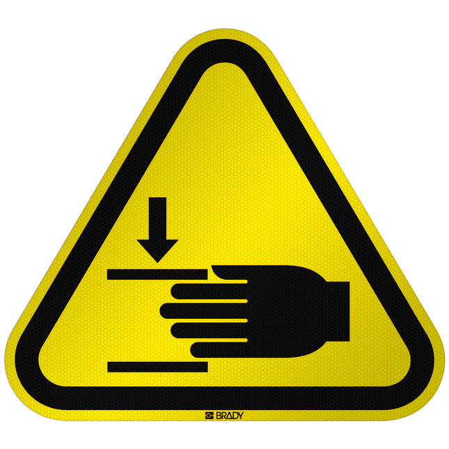 ISO Safety Sign  Warning Crushing of hands