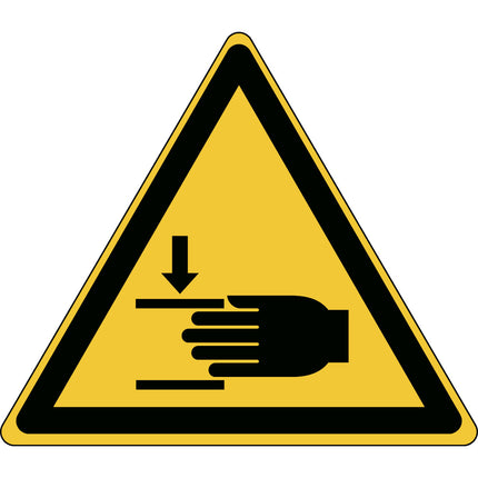 ISO Safety Sign  Warning Crushing of hands