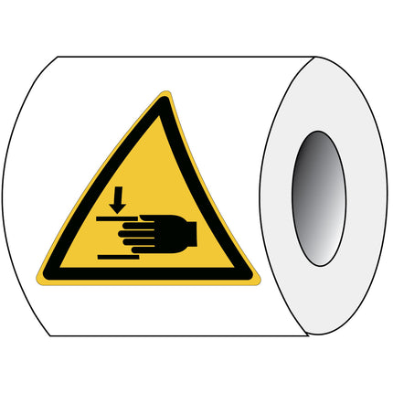 ISO Safety Sign  Warning Crushing of hands