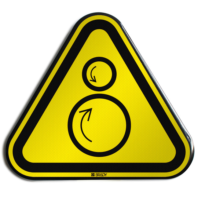 ISO Safety Sign  Warning Counter rotating rollers