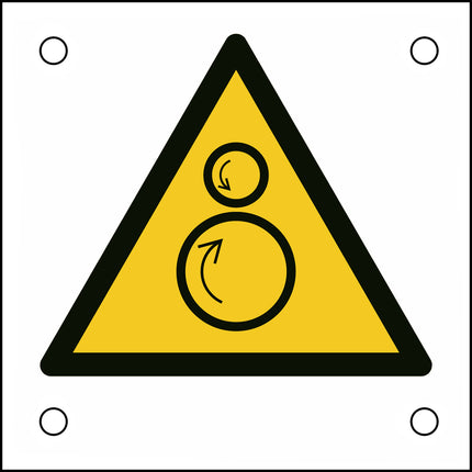 Rotating Security Sign ISO Safety Sign - Warning, Counter rotating rollers – TOOLMART
