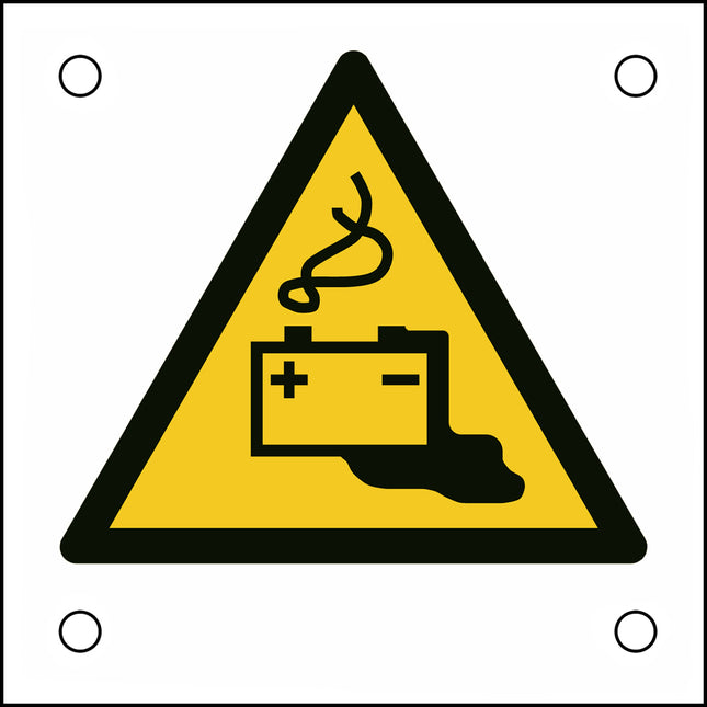ISO Safety Sign  Warning Battery charging