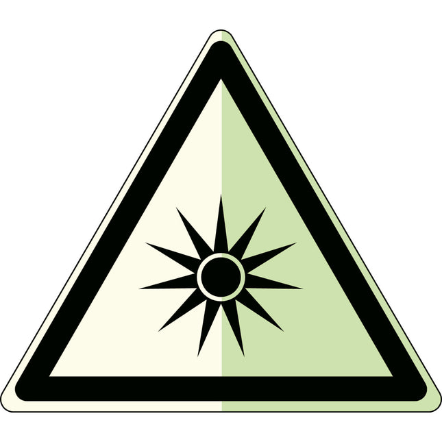 Glowinthedark safety sign