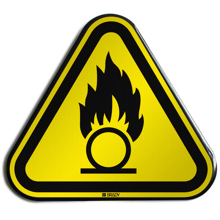 ISO Safety Sign  Warning Oxidizing substance