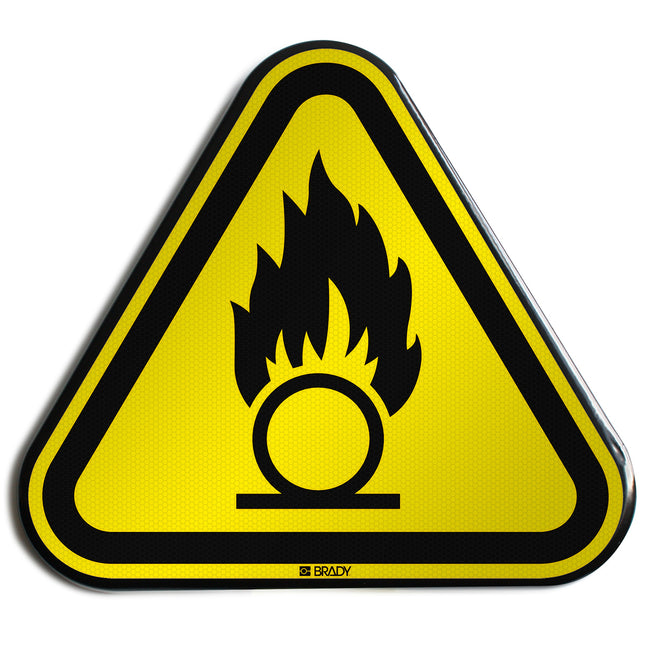 ISO Safety Sign  Warning Oxidizing substance