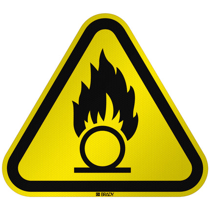 ISO Safety Sign  Warning Oxidizing substance