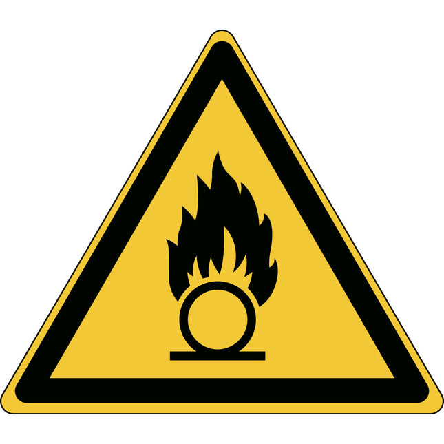 ISO Safety Sign  Warning Oxidizing substance