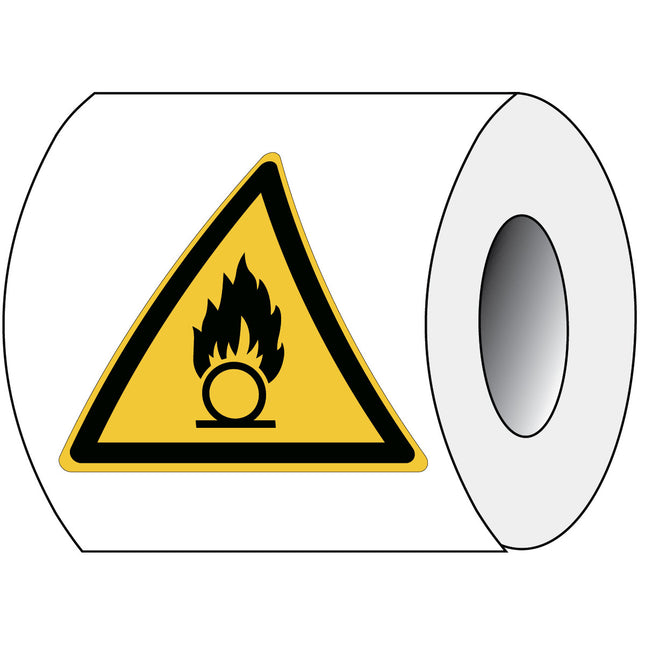 ISO Safety Sign  Warning Oxidizing substance