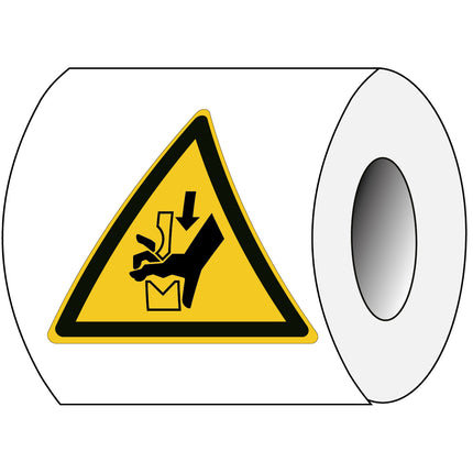 ISO Safety Sign  Hand crushing between press brake tool