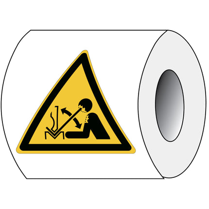 ISO Safety Sign  Rapid movement of workpiece in press brake