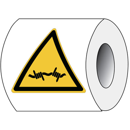 ISO Safety Sign  Barbed wire