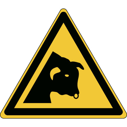 ISO Safety Sign  Beware of bull
