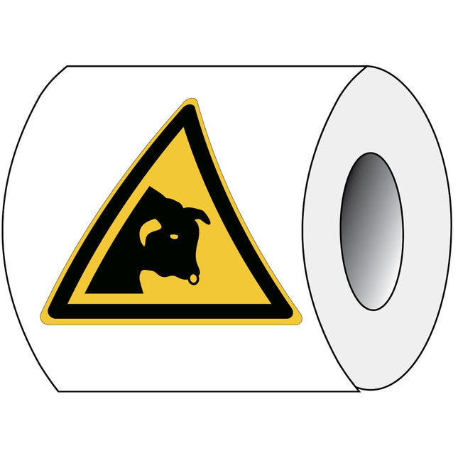 ISO Safety Sign  Beware of bull