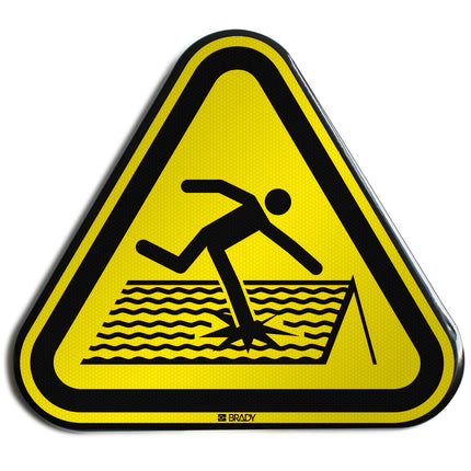 ISO Safety Sign  Warning Fragile roof
