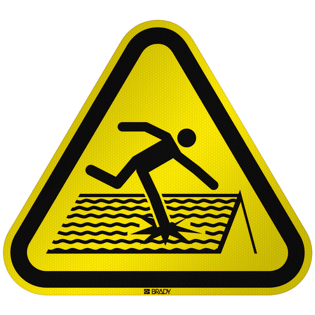 ISO Safety Sign  Warning Fragile roof