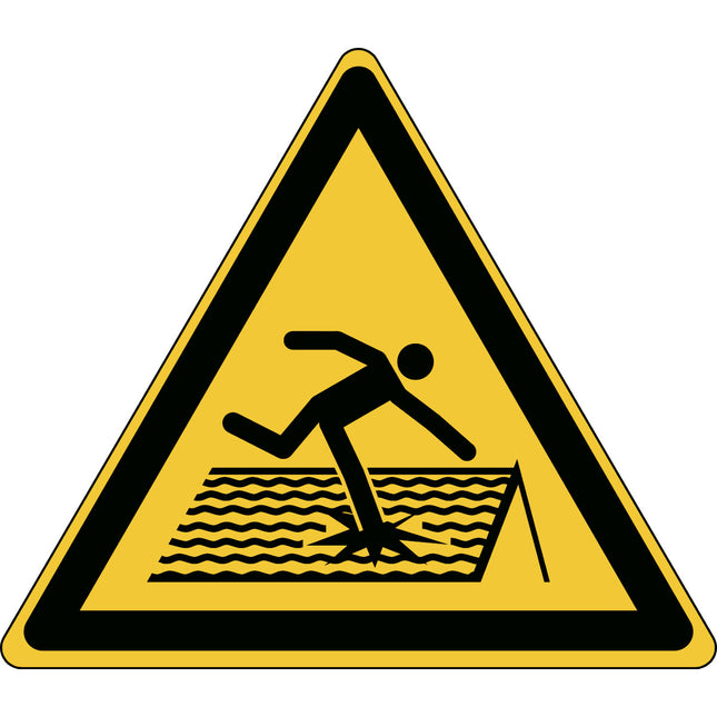 ISO Safety Sign  Fragile roof