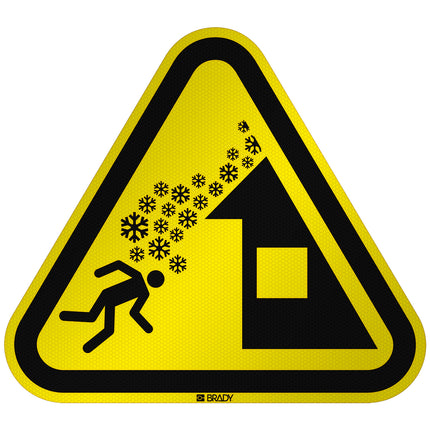 ISO Safety Sign  Warning Roof avalanche