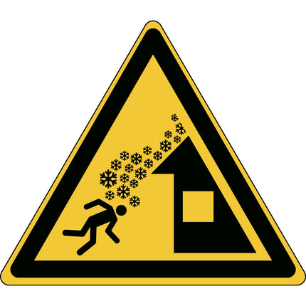 Warning Roof avalance  Safety Sign  ISO7010