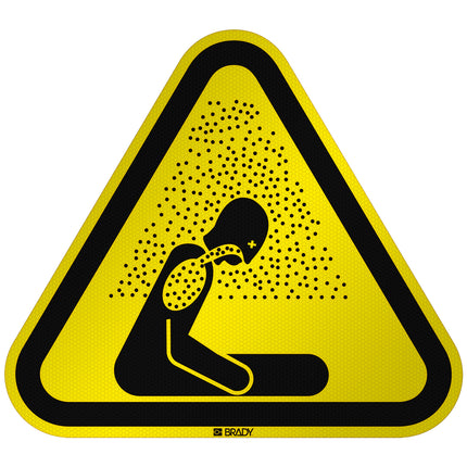ISO Safety Sign  Warning Asphysxiating Atmosphere