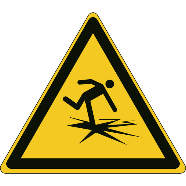 ISO Safety Sign  Warning Thin ice