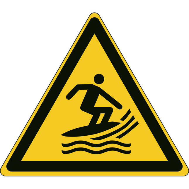 ISO Safety Sign  Warning Surf craft area