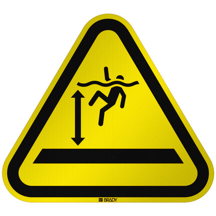 ISO Safety Sign  Warning Deep water