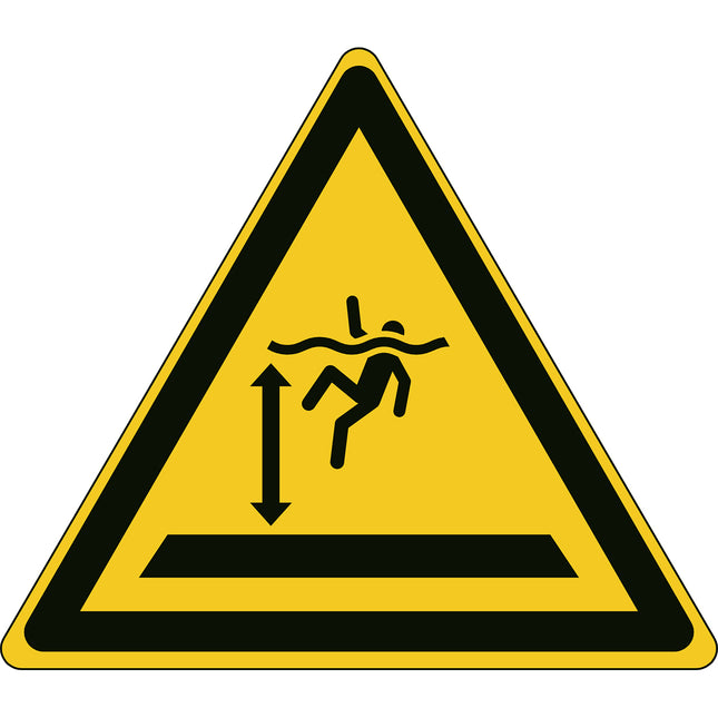 ISO Safety Sign  Warning Deep water
