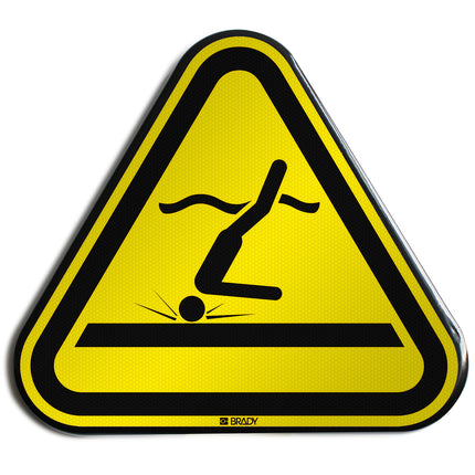 ISO Safety Sign  Warning Shallow water