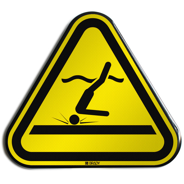 ISO Safety Sign  Warning Shallow water